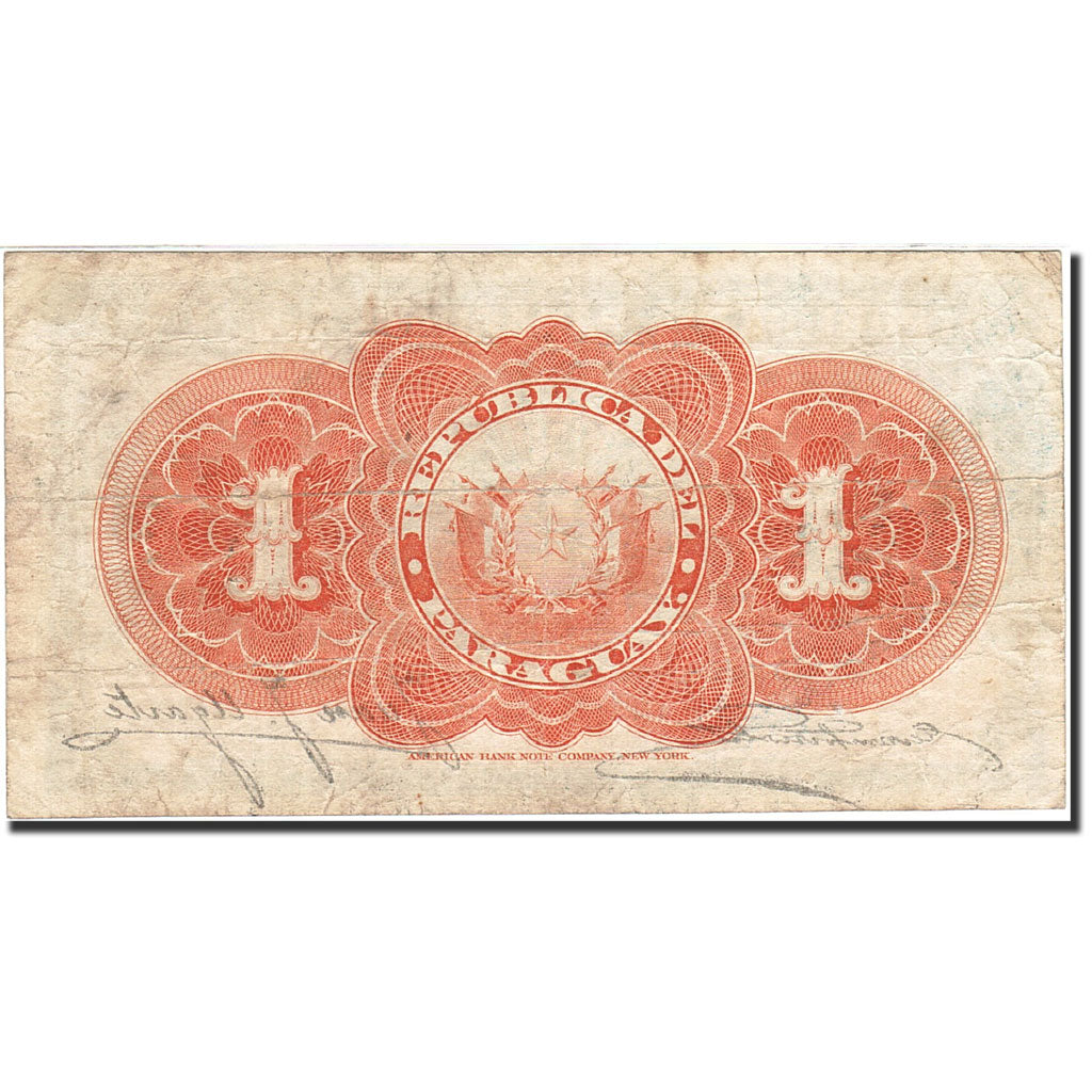 Paraguay, 1 Peso, 1907, 1907-12-26, KM:116a, VF(30-35)