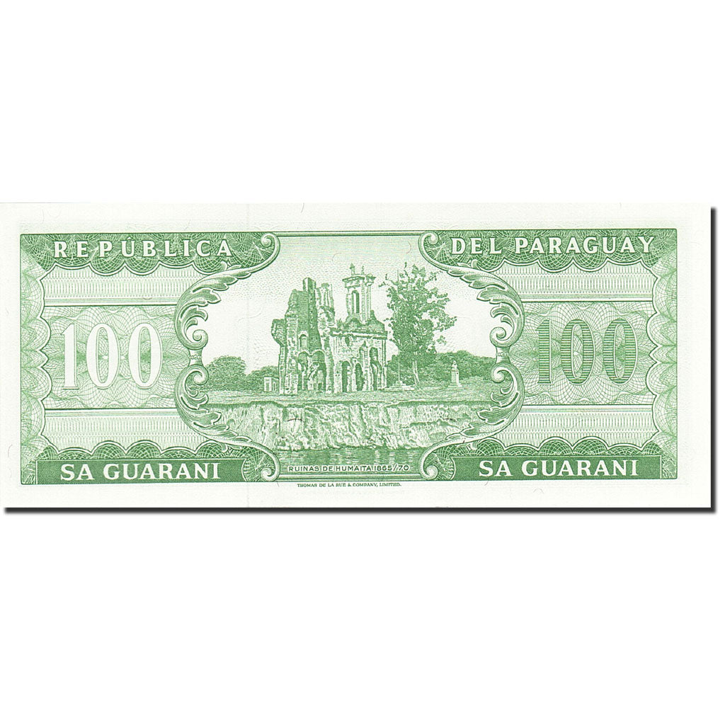 Paraguay, 100 Guaranies, 1982, 1952, KM:199b, UNC(65-70)