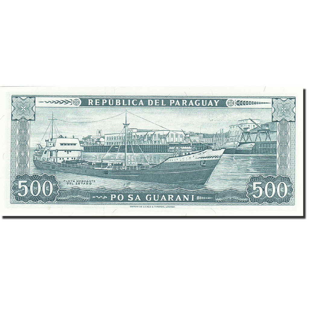 Banknote, Paraguay, 500 Guaranies, 1982, 1952, KM:200b, UNC(65-70)