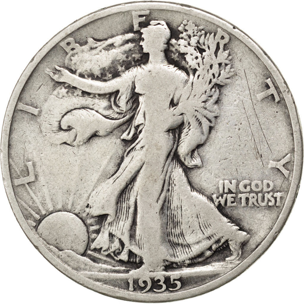 UNITED STATES, Walking Liberty Half Dollar, Half Dollar, 1935, U.S. Mint, KM...