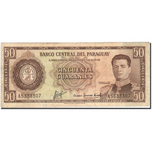 Paraguay, 50 Guaranies, 1952, KM:197a, 1952, BC