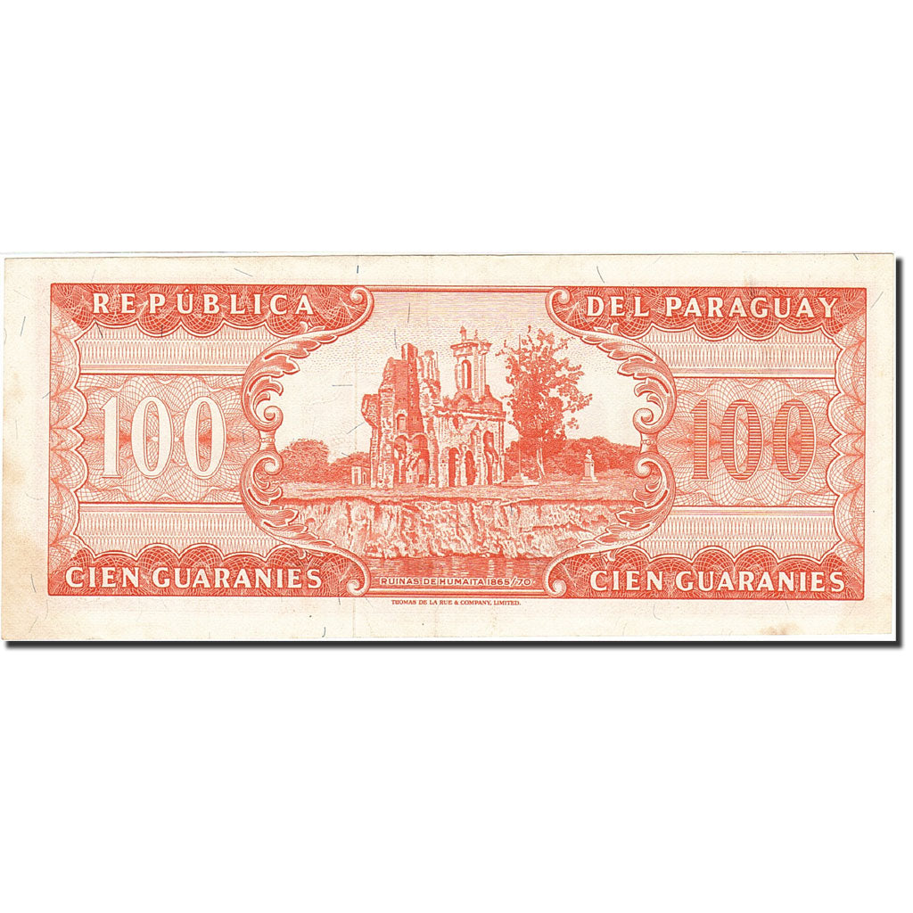 Paraguay, 100 Guaranies, 1952, 1952, KM:199b, EF(40-45)