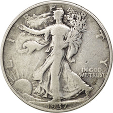 UNITED STATES, Walking Liberty Half Dollar, Half Dollar, 1937, U.S. Mint, KM...