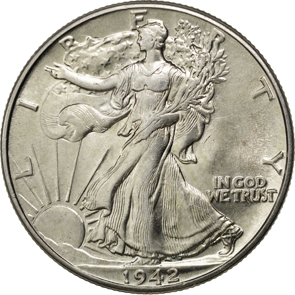 UNITED STATES, Walking Liberty Half Dollar, Half Dollar, 1942, U.S. Mint, KM...
