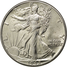 UNITED STATES, Walking Liberty Half Dollar, Half Dollar, 1942, U.S. Mint, KM...