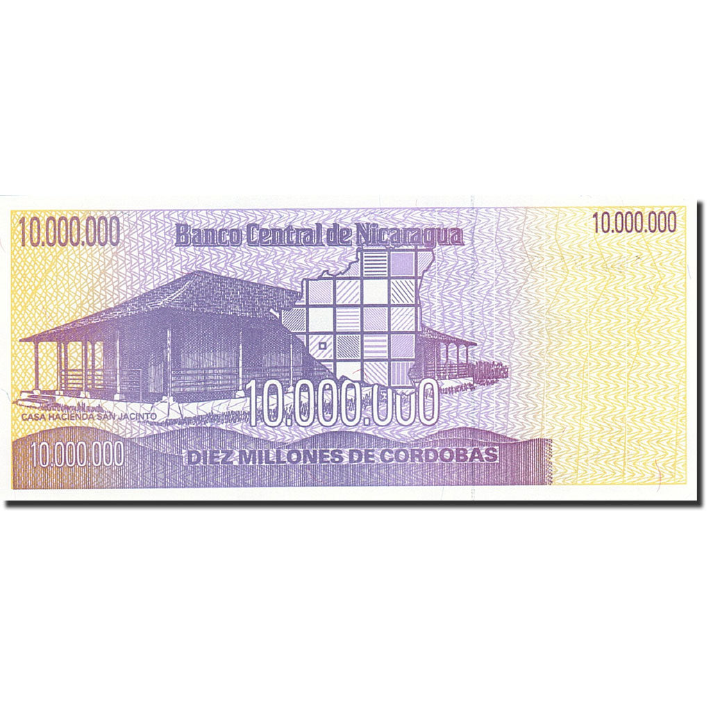 Banknote, Nicaragua, 10 Million Córdobas, 1990, UNdated (1990), KM:166