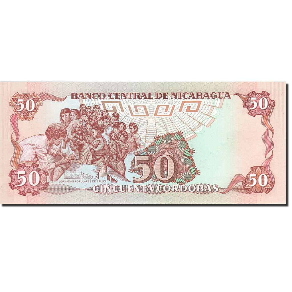 Banconote, Nicaragua, 50 Cordobas, 1985-1988, KM:153, 1985, FDS