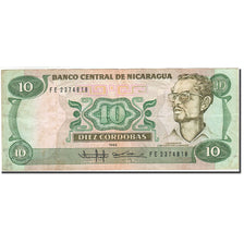 Banknote, Nicaragua, 10 Cordobas, 1985-1988, 1985, KM:151, VF(20-25)