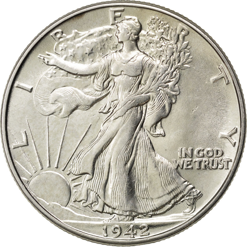 UNITED STATES, Walking Liberty Half Dollar, Half Dollar, 1942, U.S. Mint, KM...