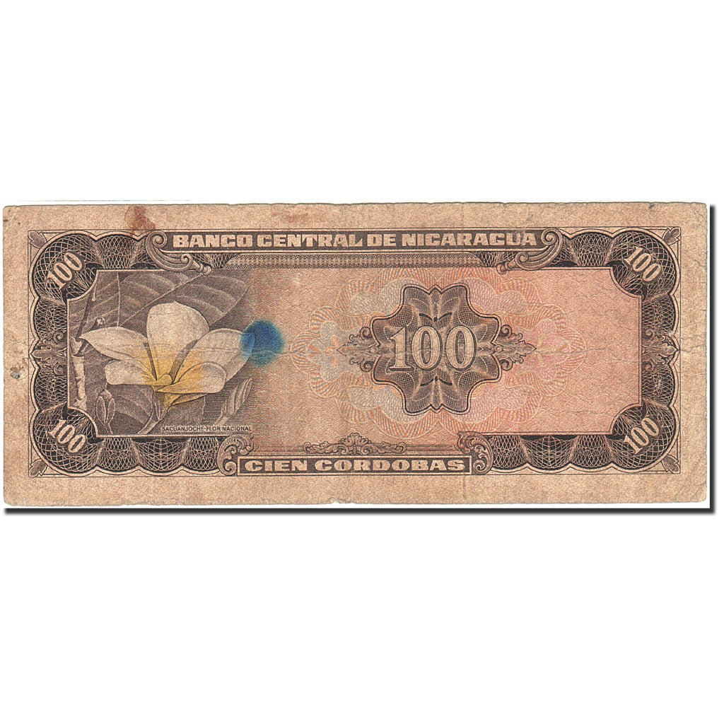 Nicaragua, 100 Cordobas, 1979, 1979, KM:137, VF(20-25)