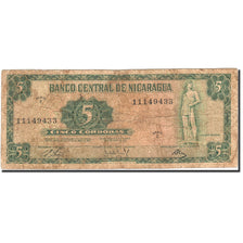 Billete, 5 Cordobas, 1972, Nicaragua, KM:122, 1972, RC