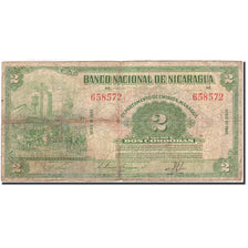 Nicaragua, 2 Cordobas, 1941-1945, 1945, KM:92b, VG(8-10)