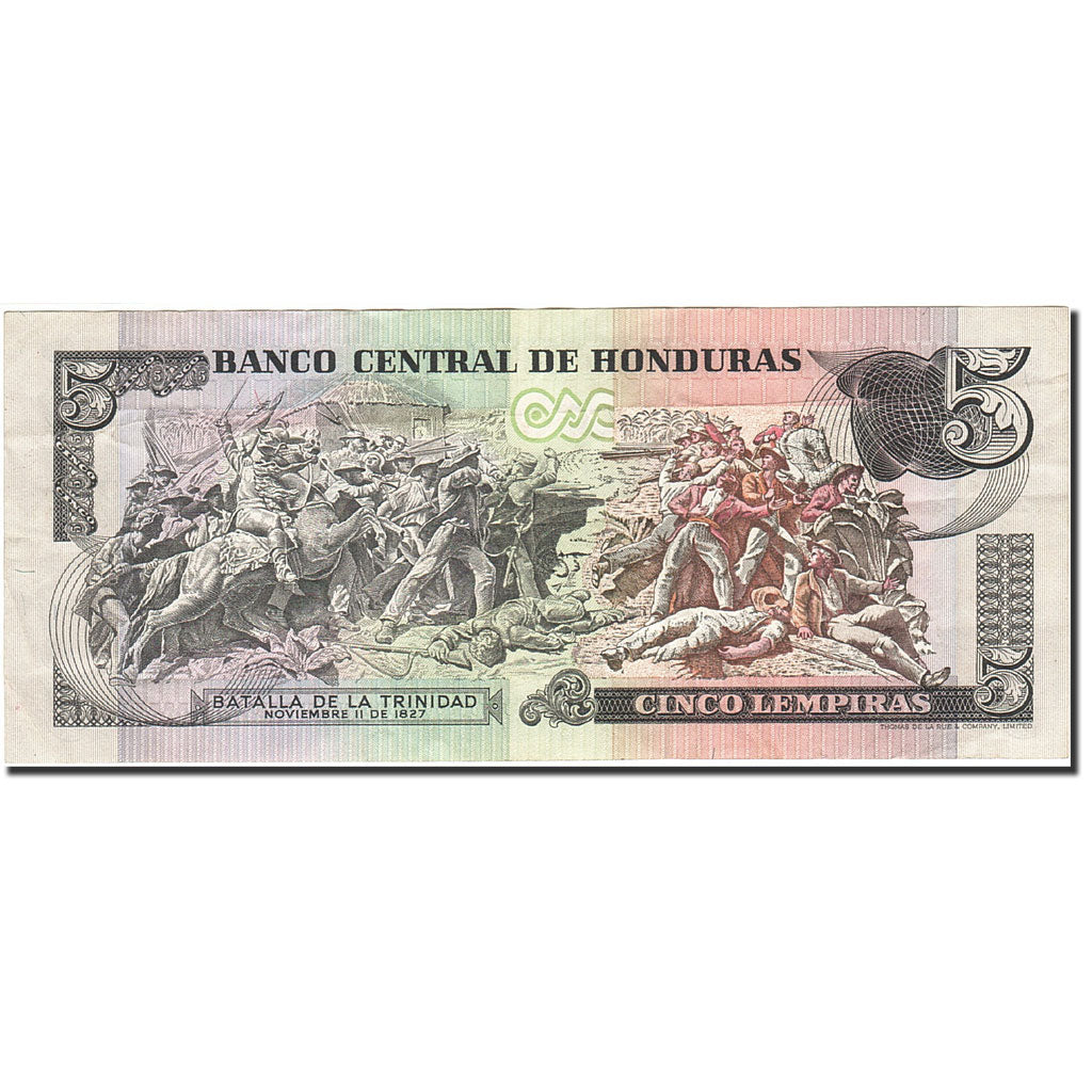 Billete, 5 Lempiras, 1975-1978, Honduras, KM:63a, 1978-10-04, MBC