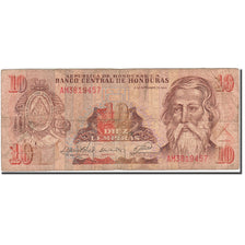 Biljet, Honduras, 10 Lempiras, 1989, 1989-09-21, KM:70a, B+