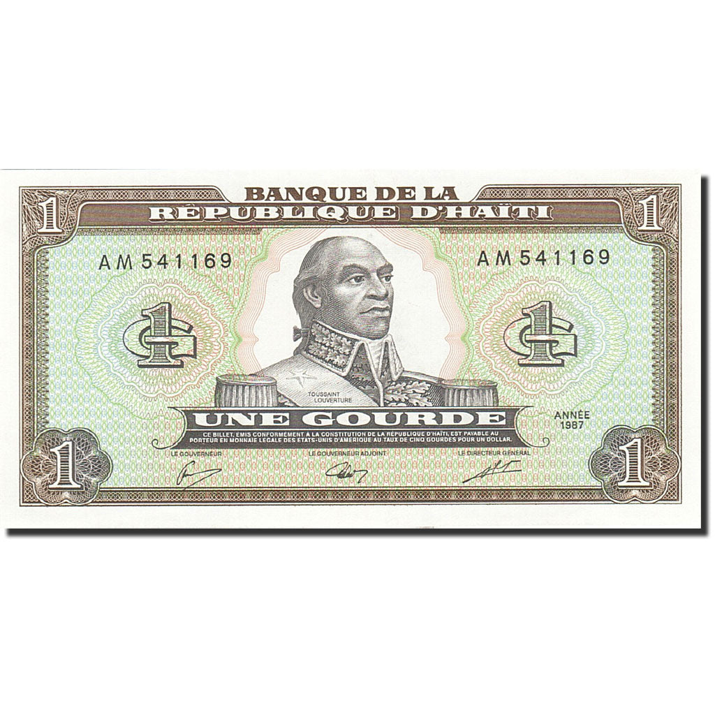 Banknote, Haiti, 1 Gourde, 1986-1988, 1987, KM:245a, UNC(63)