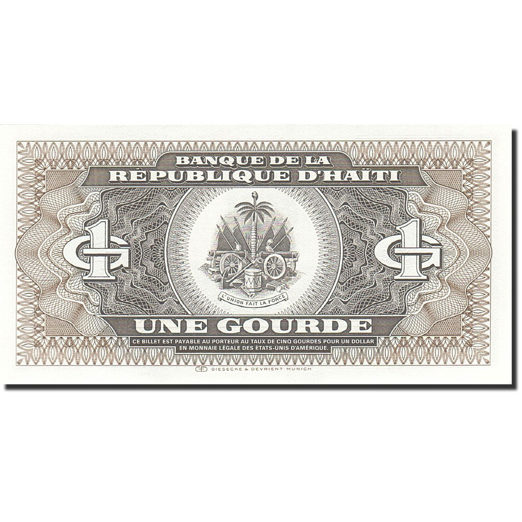 Banknote, Haiti, 1 Gourde, 1986-1988, 1987, KM:245a, UNC(63)