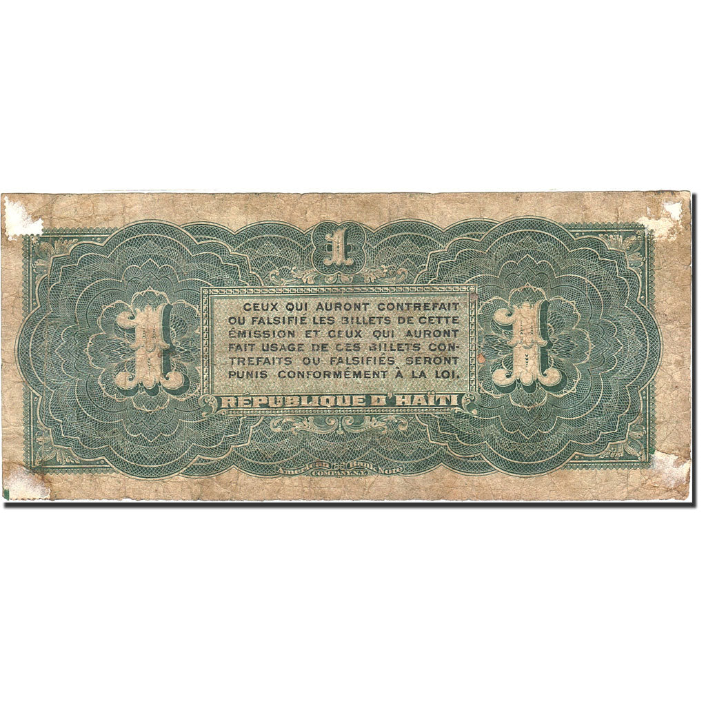 Haiti, 1 Gourde, 1904, 1904, KM:120A, VG(8-10)