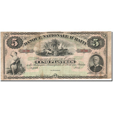 Haiti, 5 Piastres, 1875, 1875, KM:72, VF(20-25)