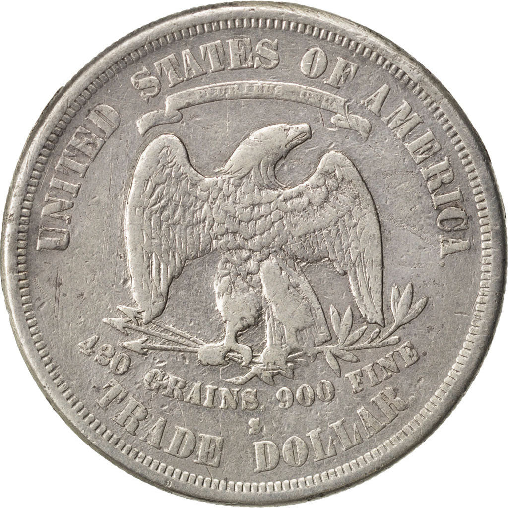 UNITED STATES, Trade Dollar, Dollar, 1876, U.S. Mint, KM #108, VF(30-35),...
