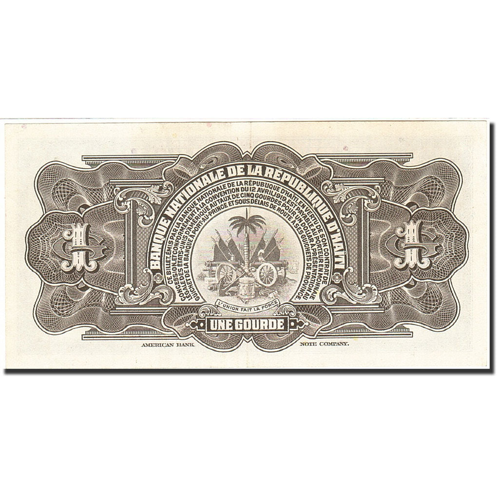 Banknote, Haiti, 1 Gourde, 1919, 1919, KM:200a, AU(55-58)
