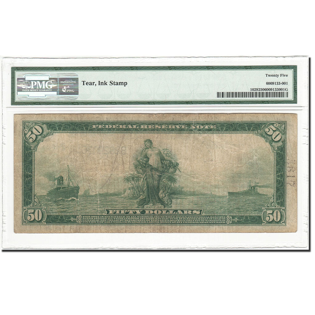Banknote, United States, Fifty Dollars, 1914, 1914, KM:740, graded, PMG