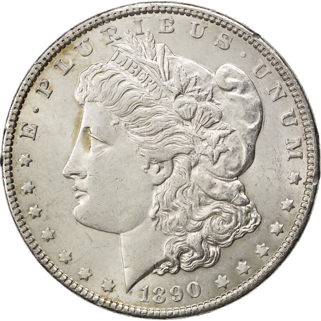 UNITED STATES, Morgan Dollar, Dollar, 1890, U.S. Mint, KM #110, AU(55-58),...