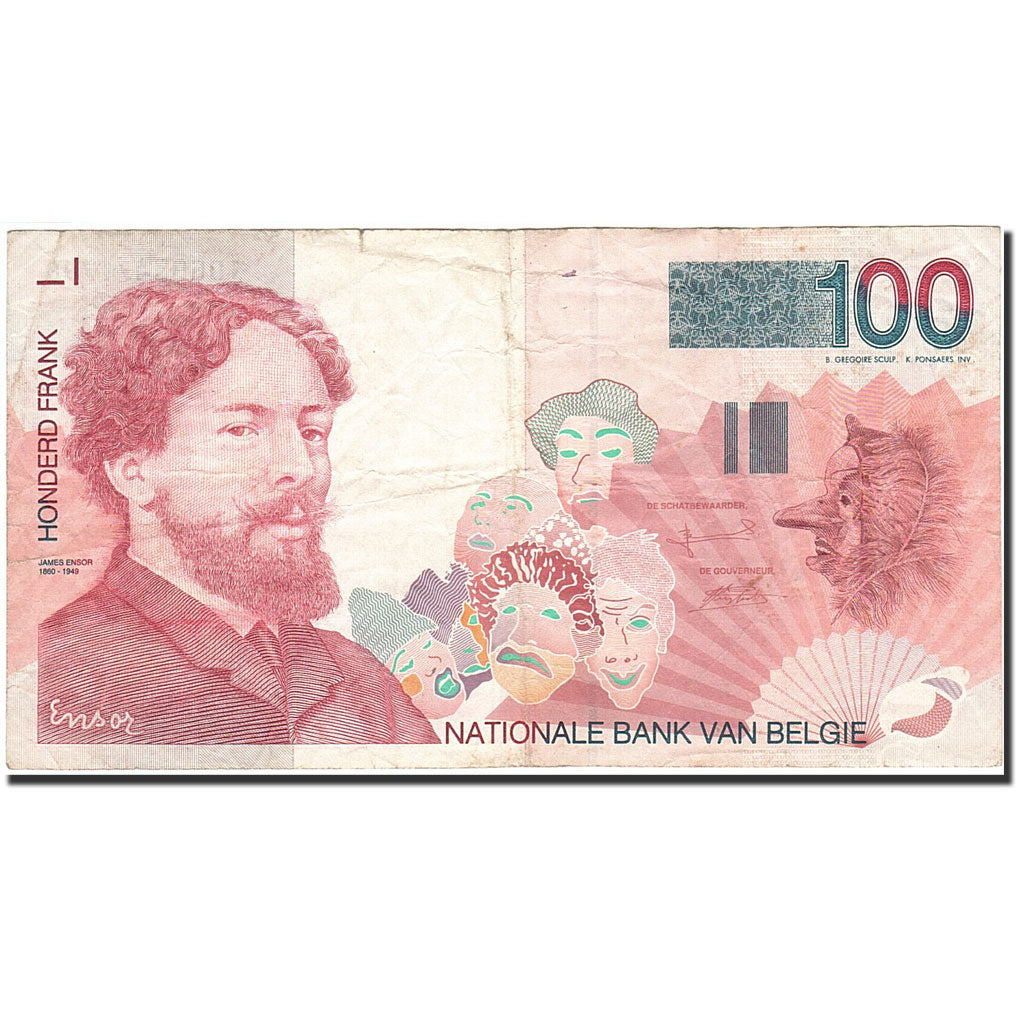Belgium, 100 Francs, 1994-1997, KM:147, Undated (1995-2001), VF(30-35)
