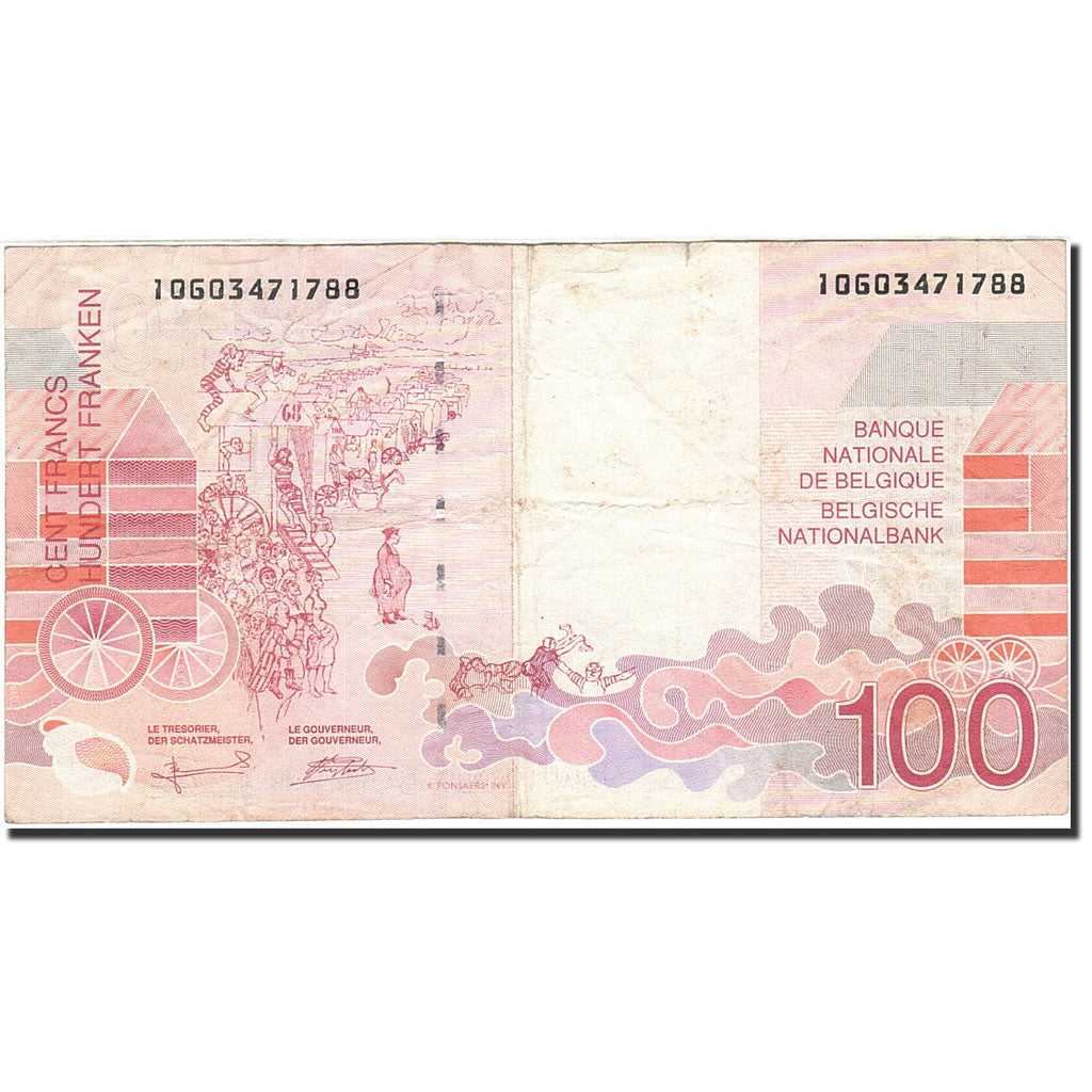 Belgium, 100 Francs, 1994-1997, KM:147, Undated (1995-2001), VF(30-35)