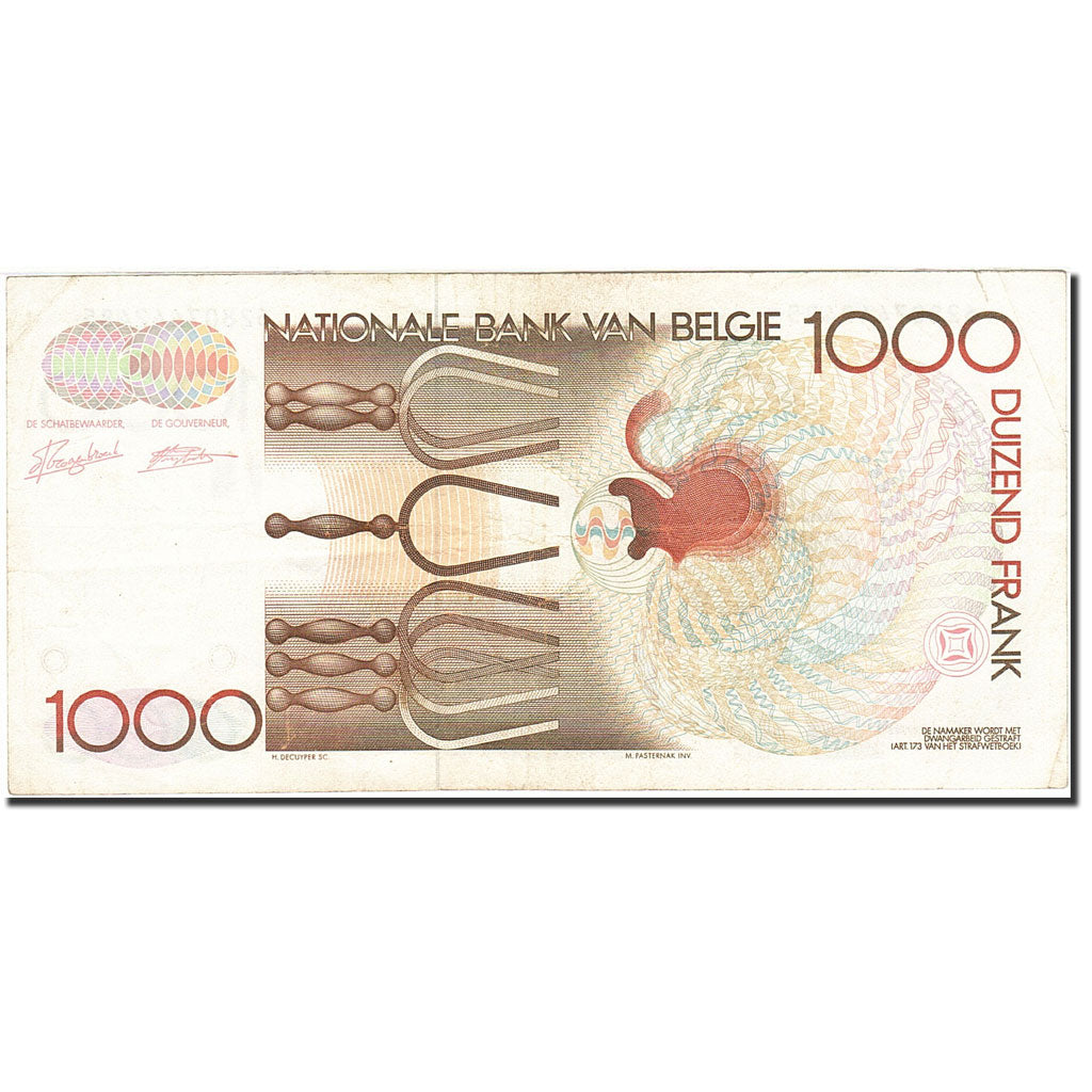 Banknote, Belgium, 1000 Francs, 1981-1982, Undated (1980-1996), KM:144a