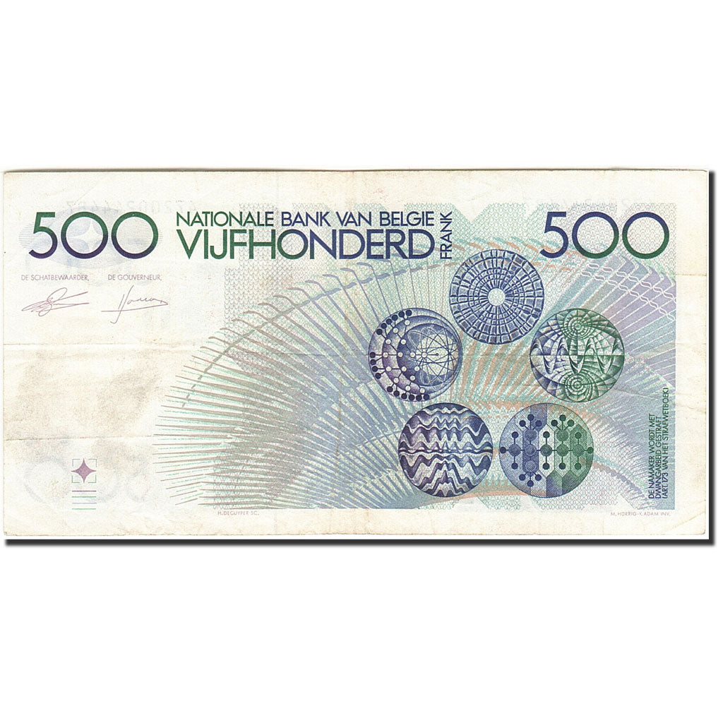 Banknote, Belgium, 500 Francs, 1981-1982, Undated (1982-1998), KM:143a