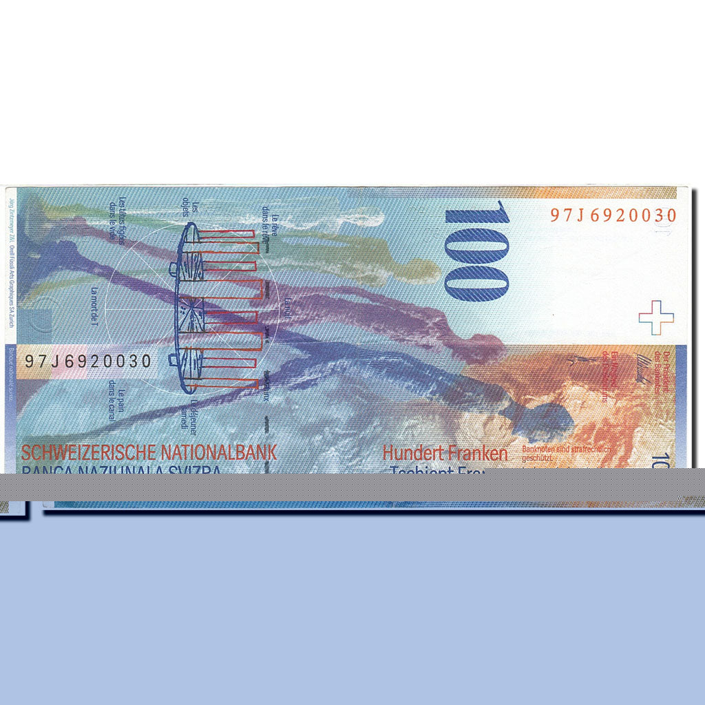 Banknote, Switzerland, 100 Franken, 1994-1998, 1997, KM:72b, AU(50-53)