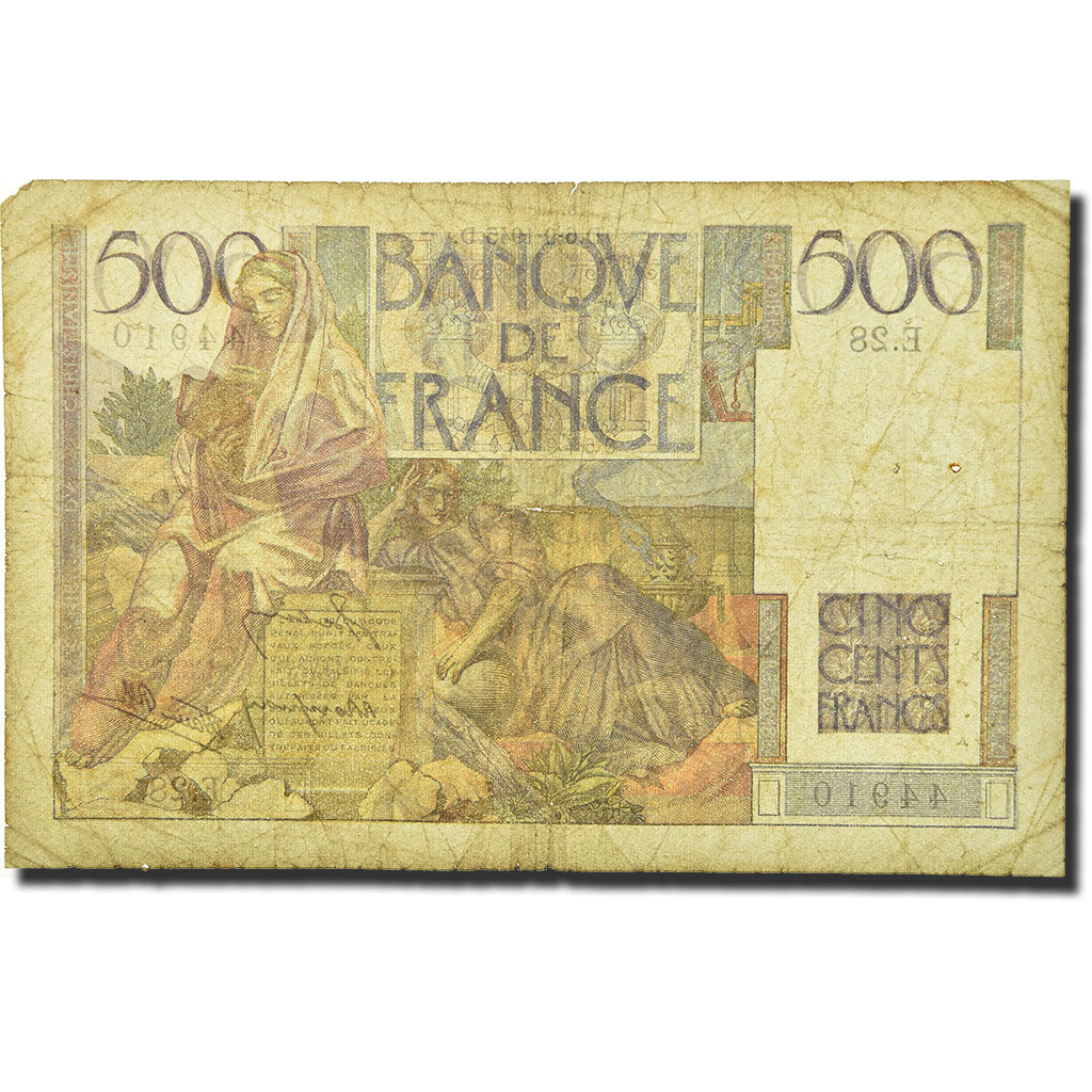 Biljet, Frankrijk, 500 Francs, 1945, 1945-09-06, TB, Fayette:34.2, KM:129a