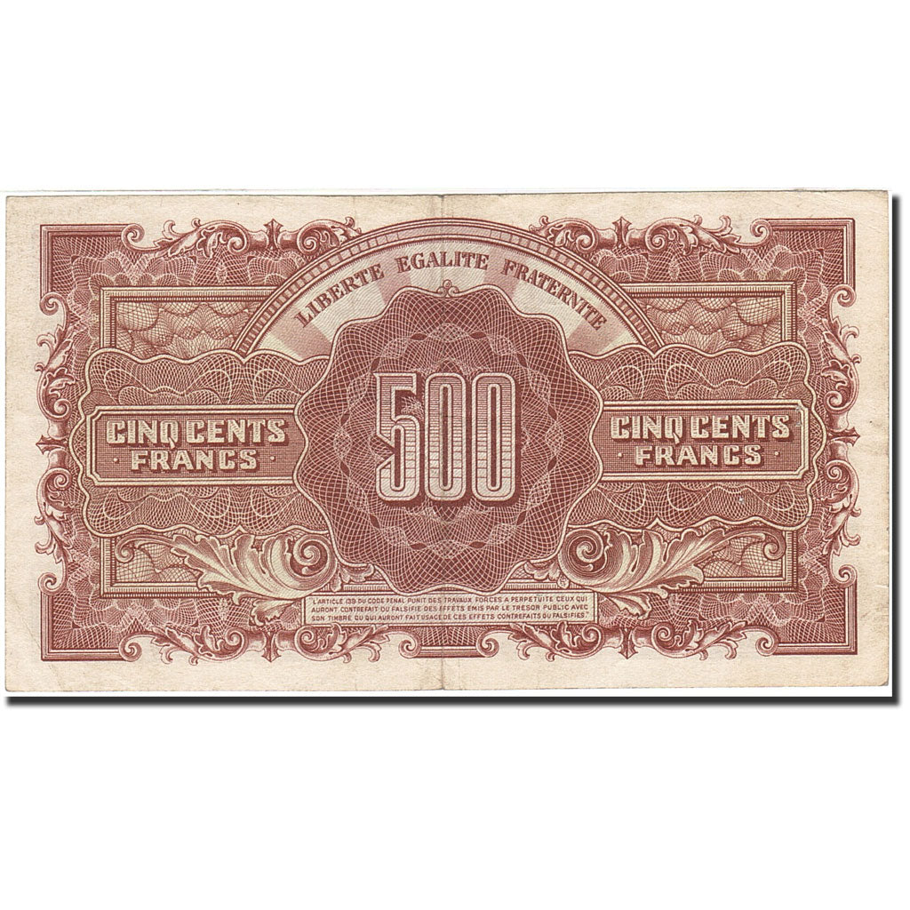 Banknote, France, 500 Francs, 1945, 1945-06-04, EF(40-45), Fayette:VF 11.1