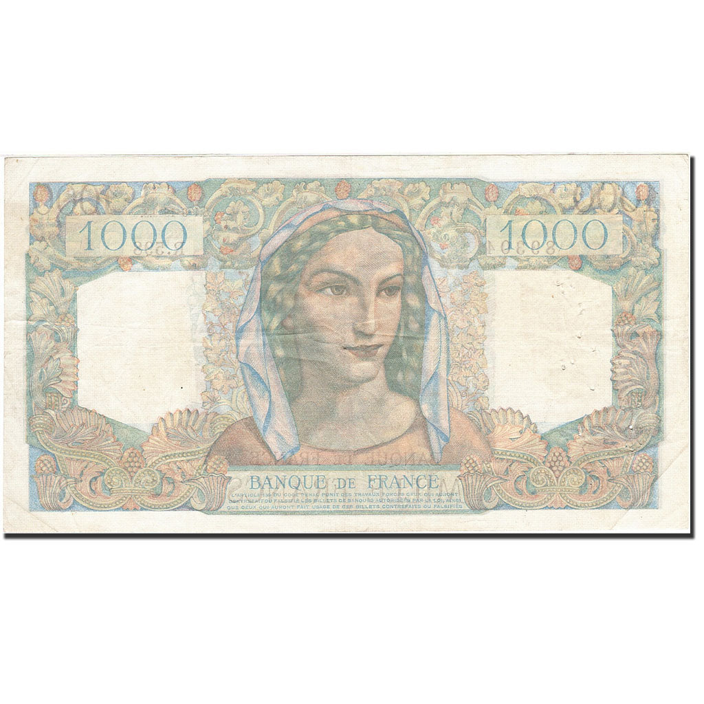 Geldschein, Frankreich, 1000 Francs, 1945, 1949-09-01, SS+, Fayette:41.28