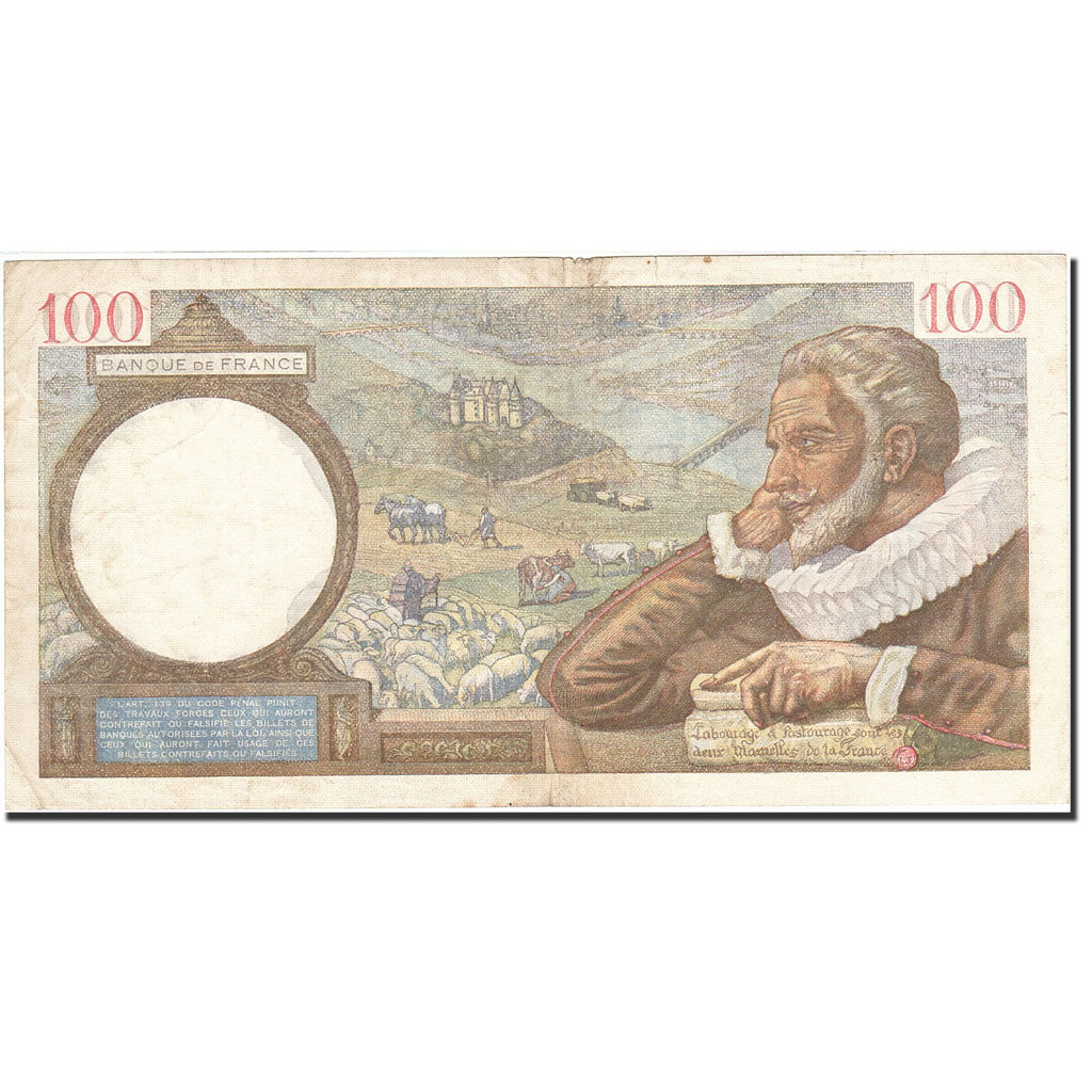 Banknot, Francja, 100 Francs, 1939, 1940-05-16, AU(55-58), Fayette:26.29, KM:94