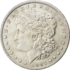 UNITED STATES, Morgan Dollar, Dollar, 1897, U.S. Mint, KM #110, AU(50-53),...