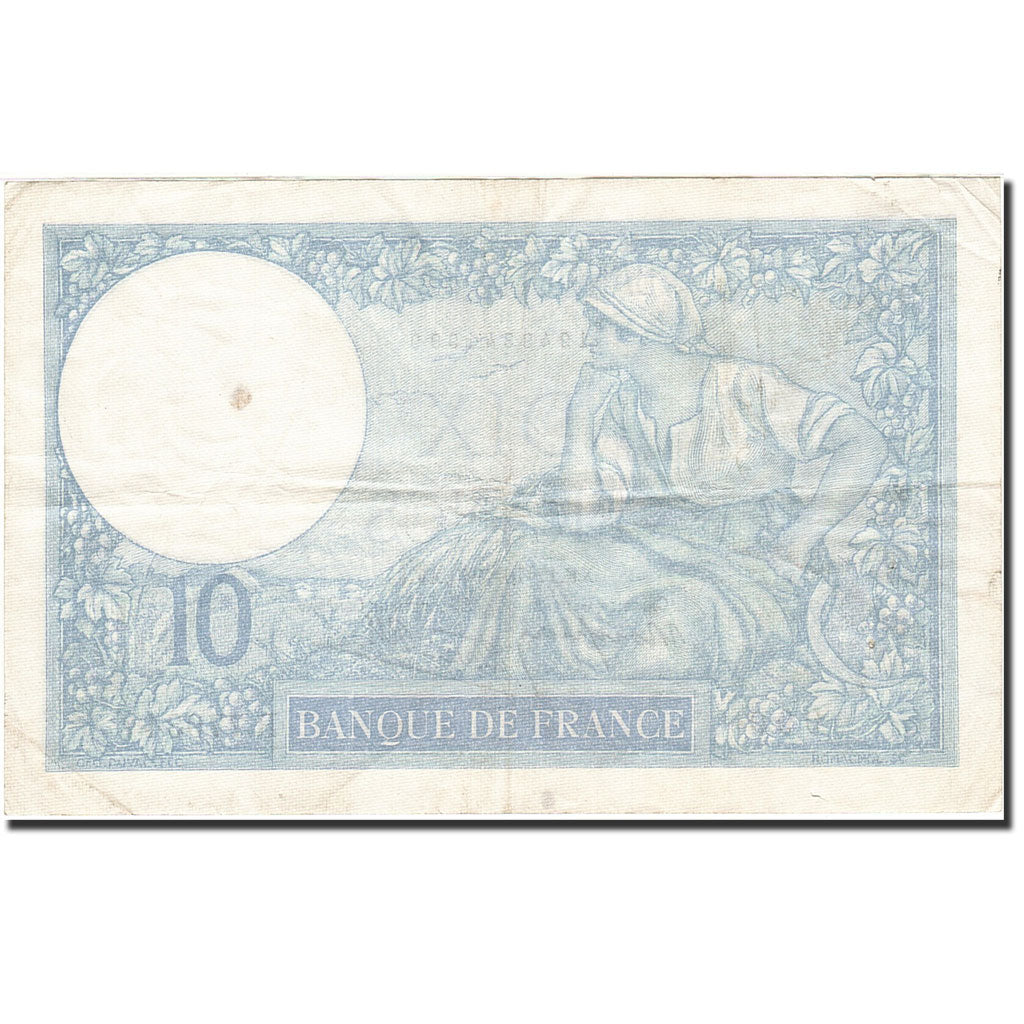 Banknote, France, 10 Francs, 1915, 1940-10-17, EF(40-45), Fayette:7.17, KM:84