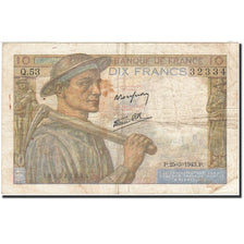 France, 10 Francs, 1941, KM:99d, 1943-03-25, VF(20-25), Fayette:8.8