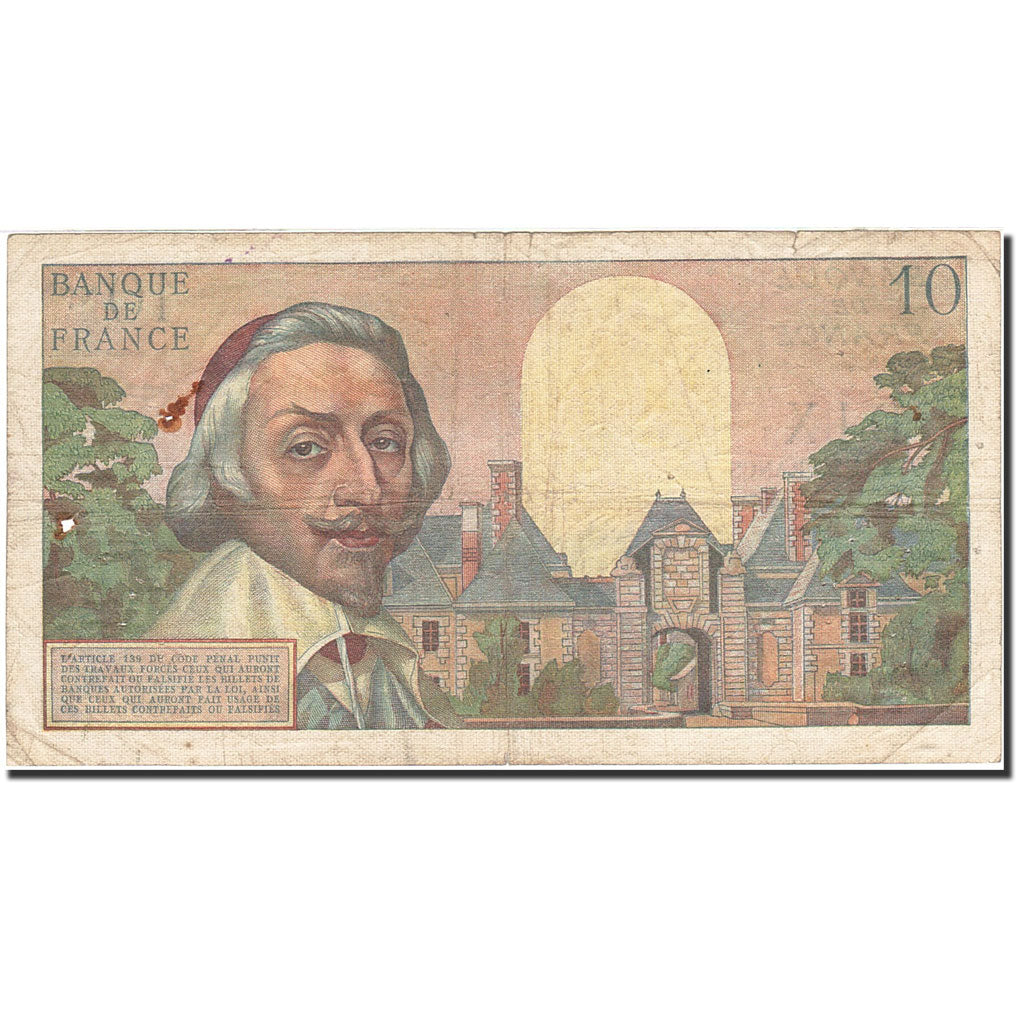 France, 10 Nouveaux Francs, 1959, KM:142a, 1959-10-15, VF(20-25), Fayette:57.3