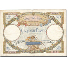 Francia, 50 Francs, 1927, KM:80a, 1931-04-23, MB, Fayette:16.2