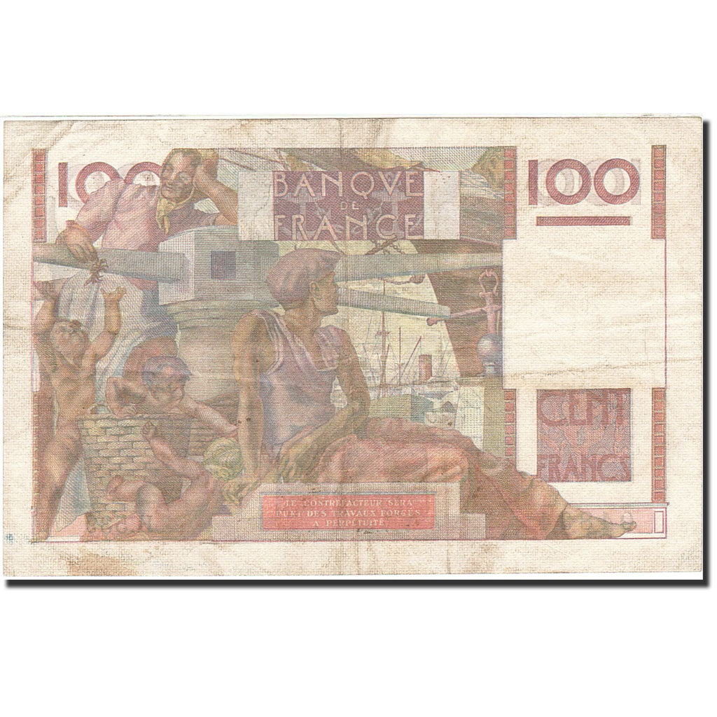 Banknote, France, 100 Francs, 1945, 1953-06-04, EF(40-45), Fayette:28.37