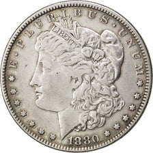 UNITED STATES, Morgan Dollar, Dollar, 1880, U.S. Mint, KM #110, EF(40-45),...