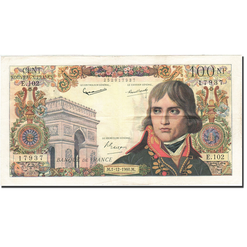 France, 100 Nouveaux Francs, 1959, 1960-12-01, KM:144a, TB+, Fayette:59.9