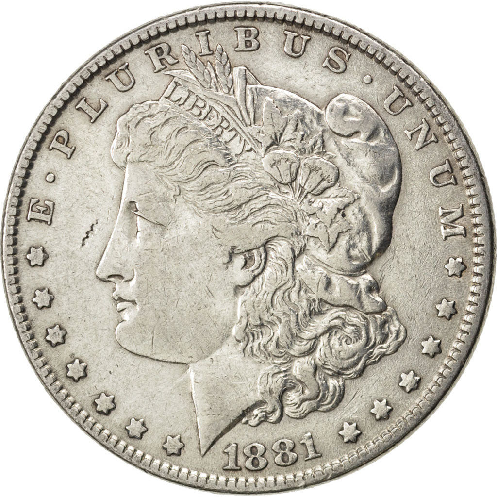 UNITED STATES, Morgan Dollar, Dollar, 1881, U.S. Mint, KM #110, EF(40-45),...