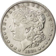 UNITED STATES, Morgan Dollar, Dollar, 1881, U.S. Mint, KM #110, EF(40-45),...