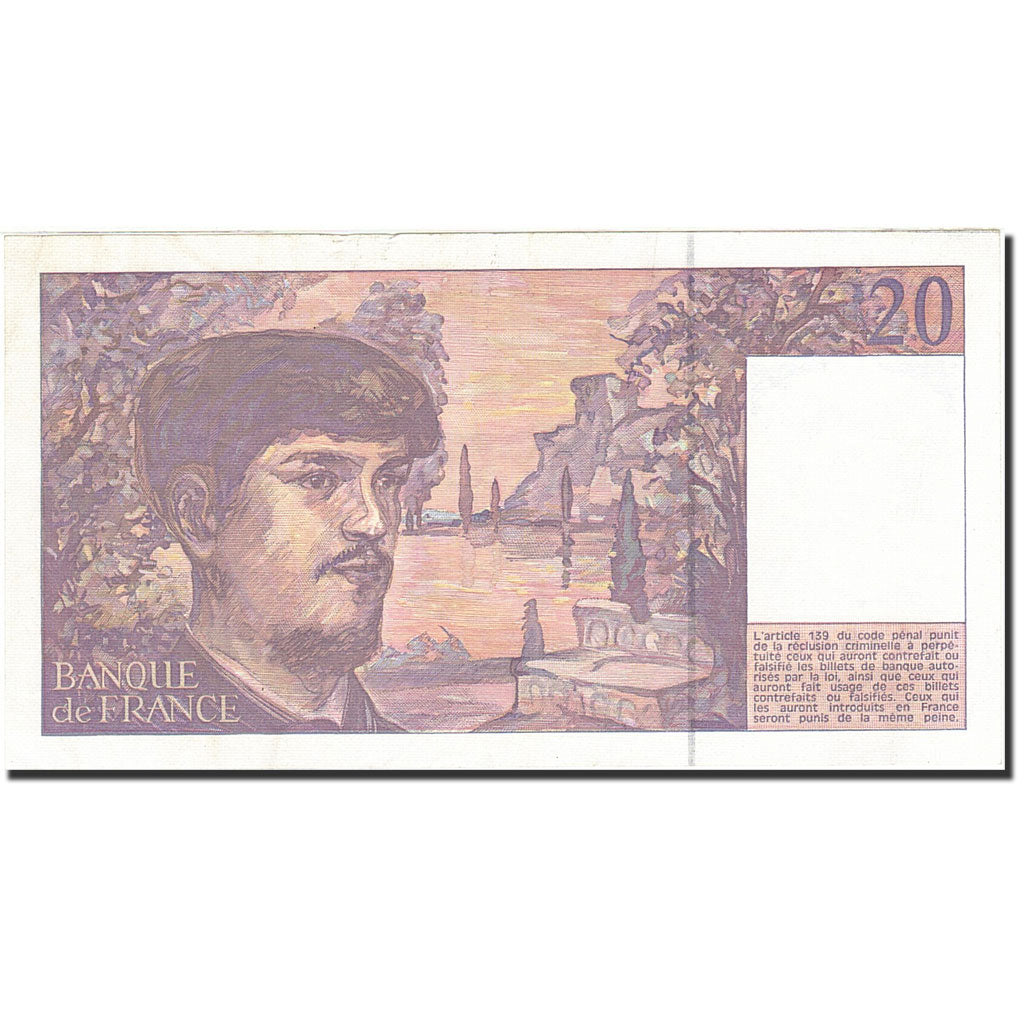 France, 20 Francs, 1980, KM:151g, 1993, AU(50-53), Fayette:66 bis.4