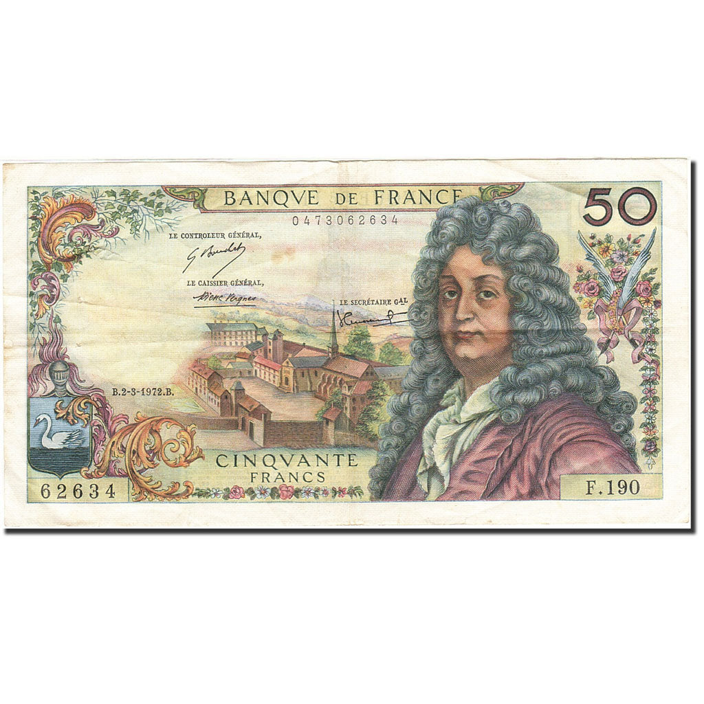 France, 50 Francs, 1962, KM:148d, 1972-03-02, EF(40-45), Fayette:64.20