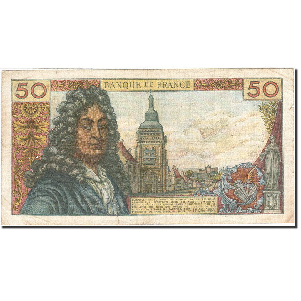 Banconote, Francia, 50 Francs, 1962, 1969-11-06, MB+, Fayette:64.15, KM:148c