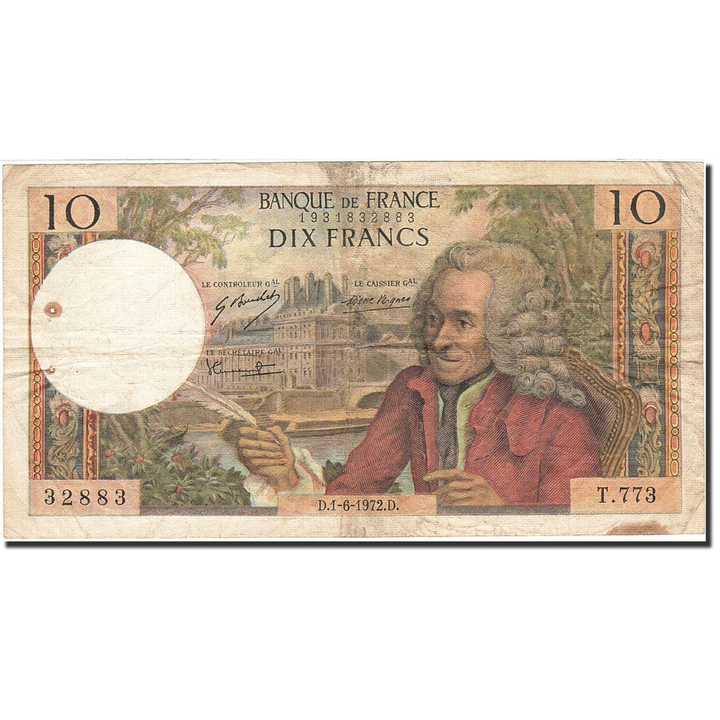 France, 10 Francs, 1963, KM:147d, 1972-06-01, VF(20-25), Fayette:62.57