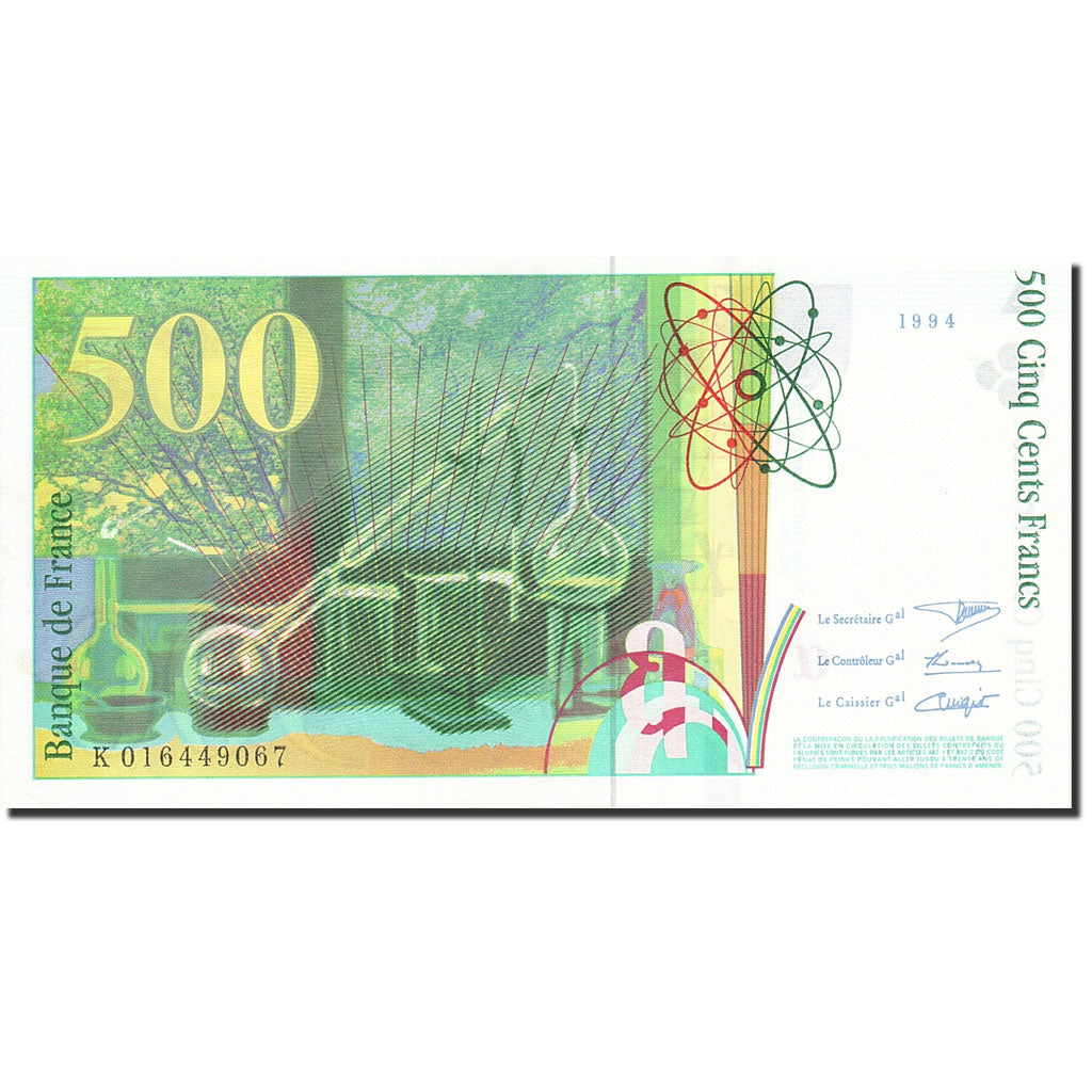 France, 500 Francs, 1993, KM:160a, 1994, UNC(63), Fayette:76.1